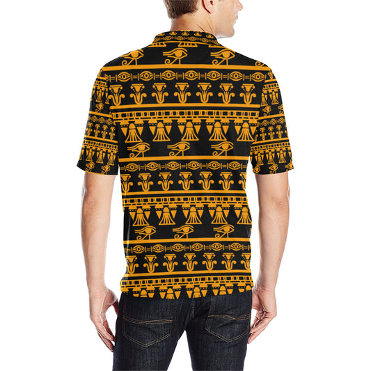 Eye of Horus Tribal Egypt Pattern Men Polo Shirt