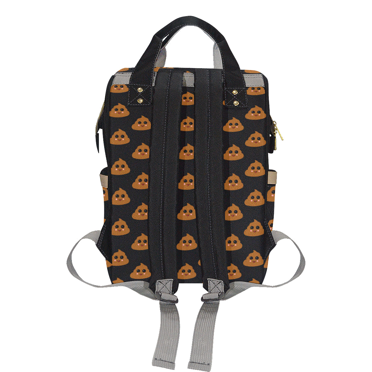 Poop Emoji Pattern Print Design A01 Diaper Bag Backpack