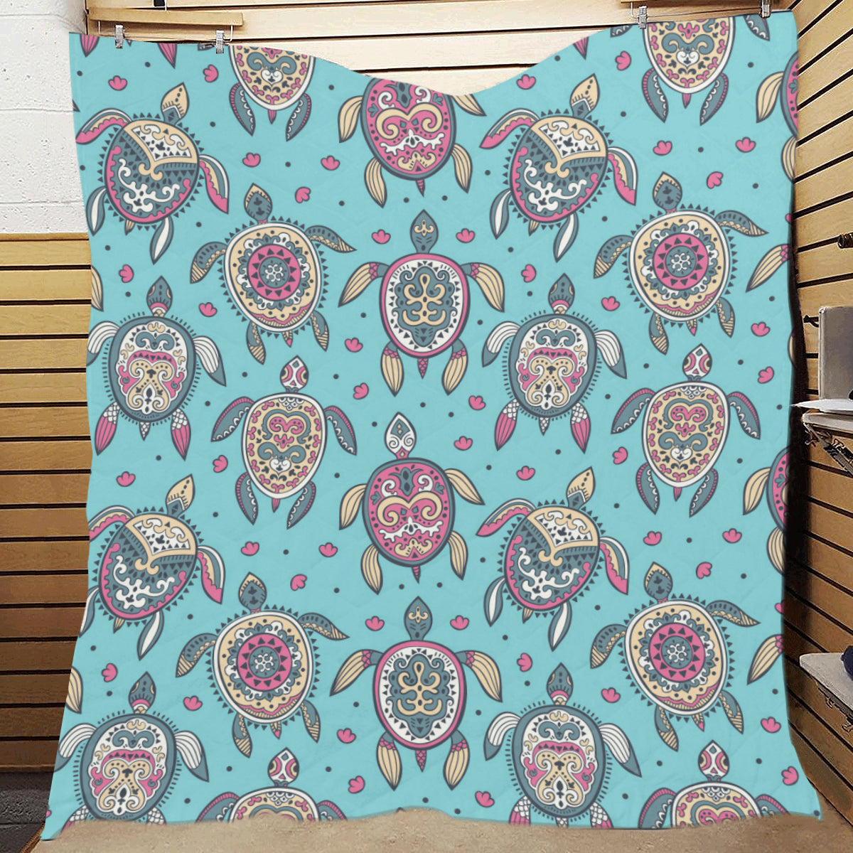Sea Turtle Art Pattern Premium Quilt