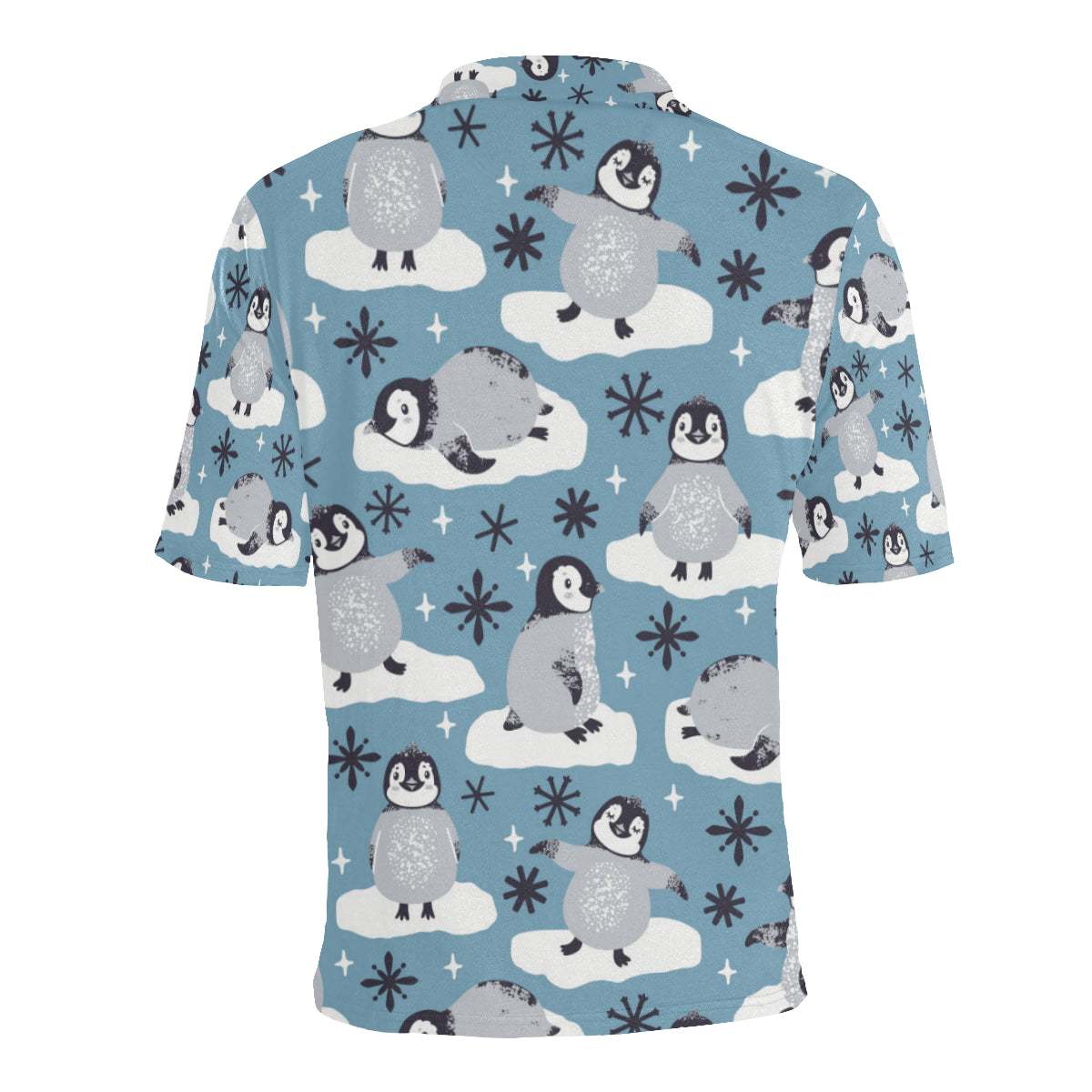 Penguin Pattern Print Design A05 Men Polo Shirt