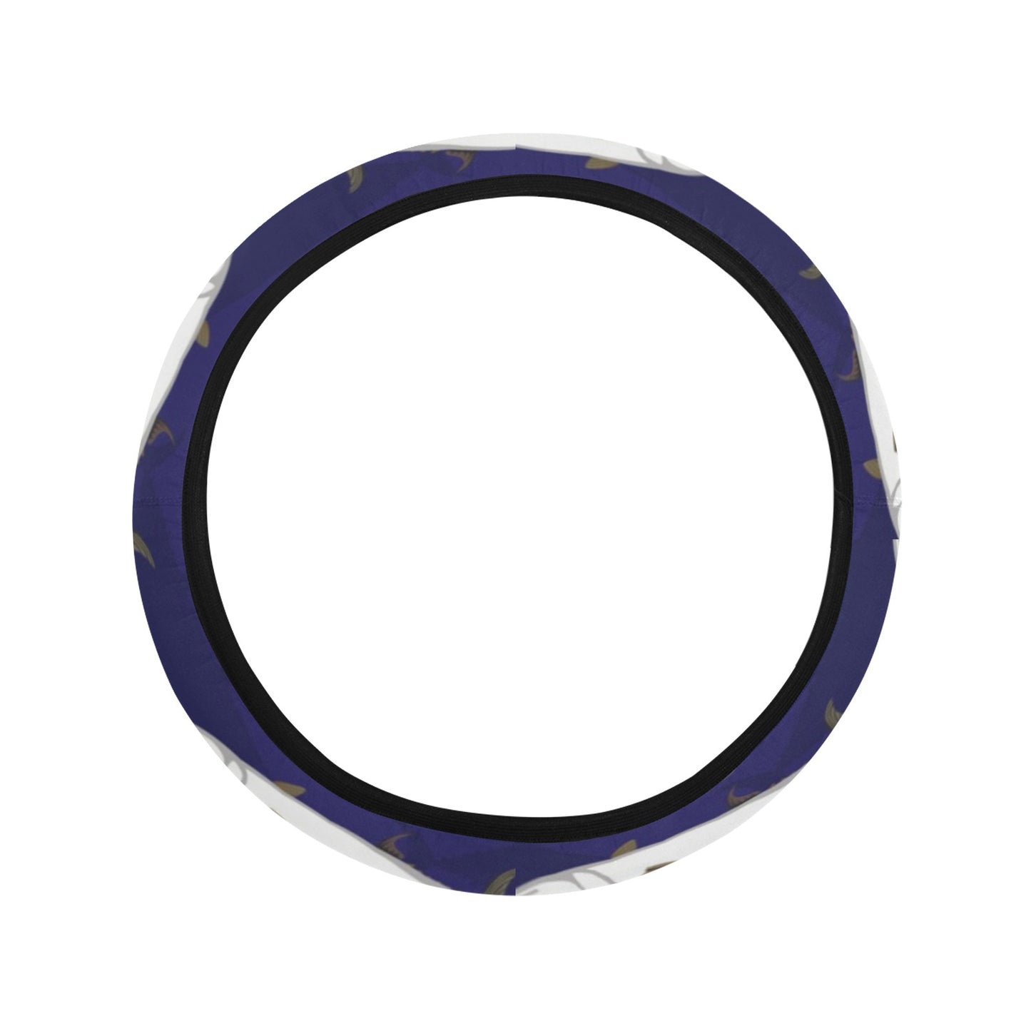 Tuna Fish Print Design LKS304 Steering Wheel Cover with Elastic Edge