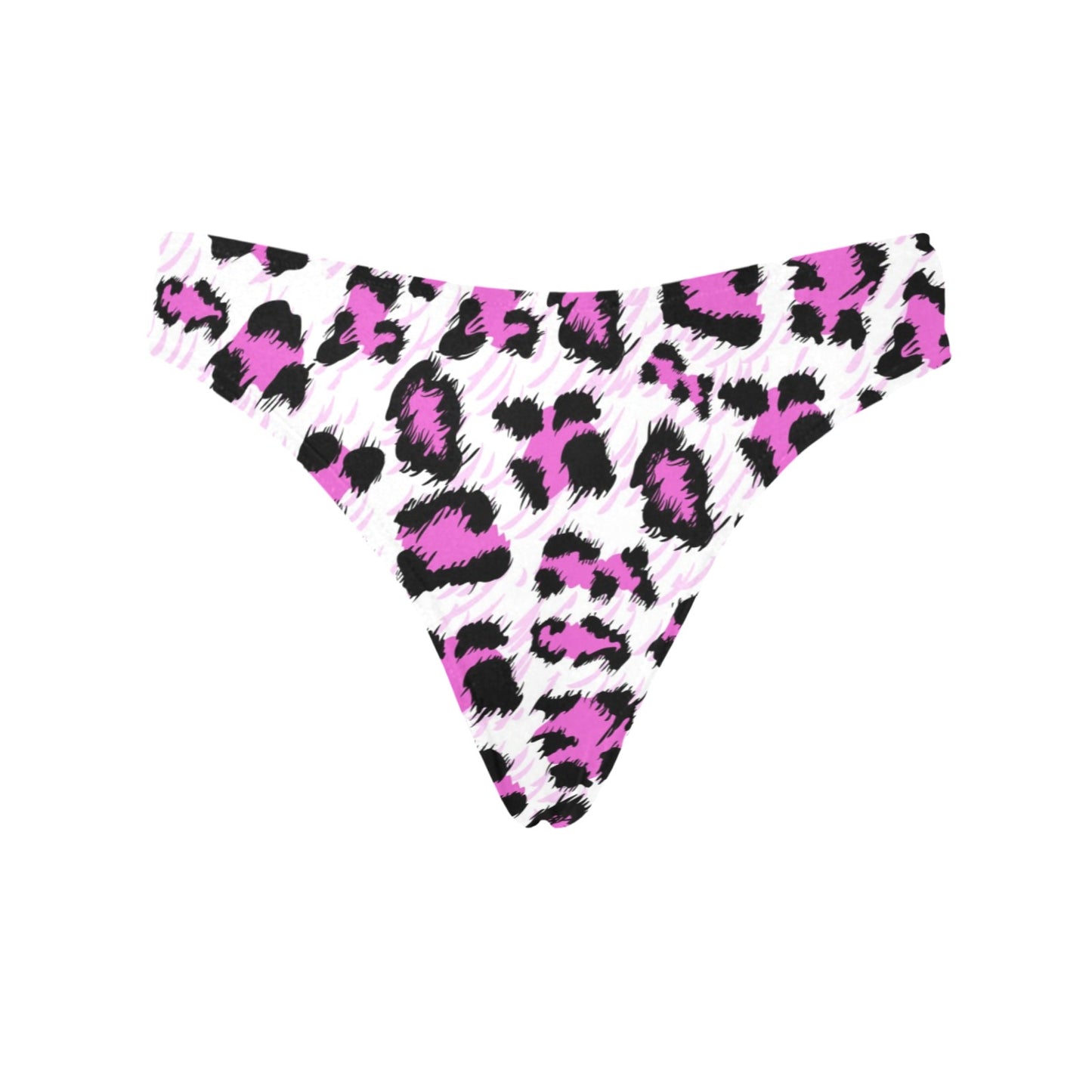 Leopard Pink Skin Print Women's Thongs