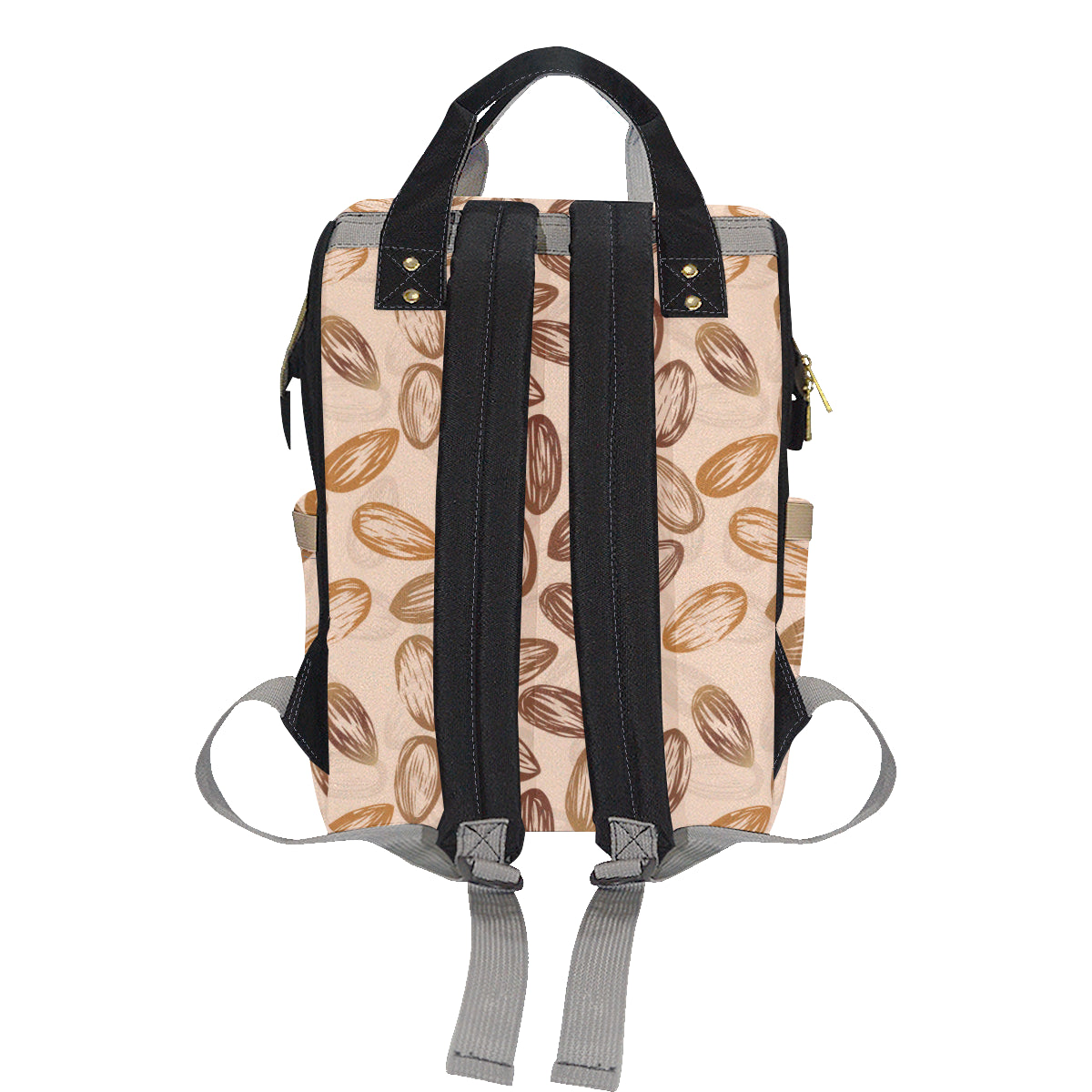 Almond Pattern Print Design 02 Diaper Bag Backpack