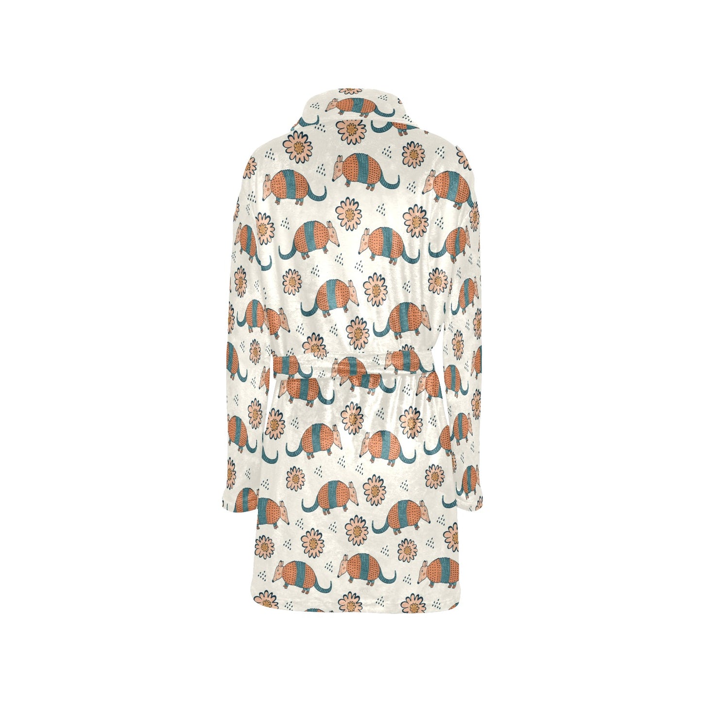 Armadillo Pattern Print Design 02 Women's Fleece Robe