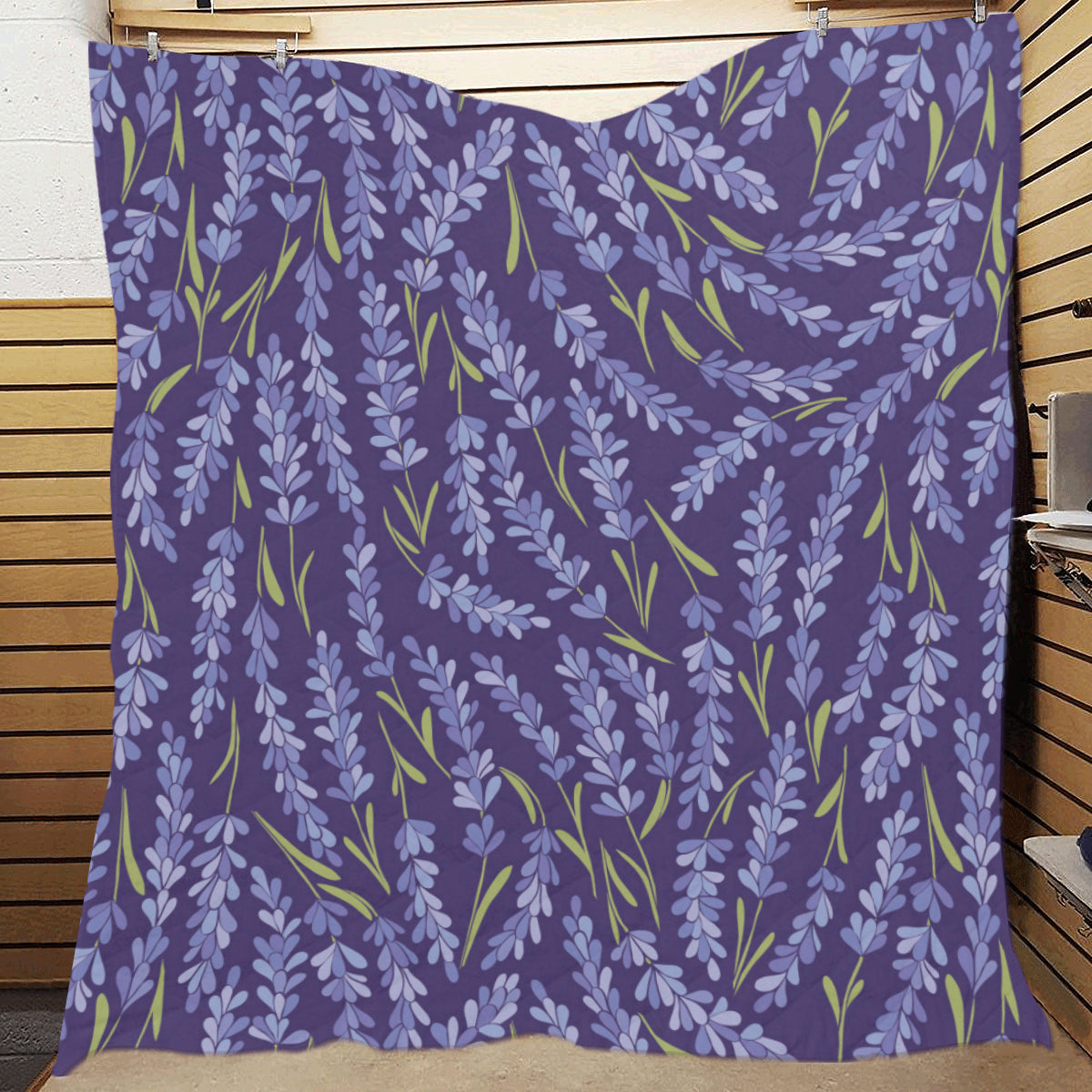 Lavender Pattern Print Design 03 Premium Quilt