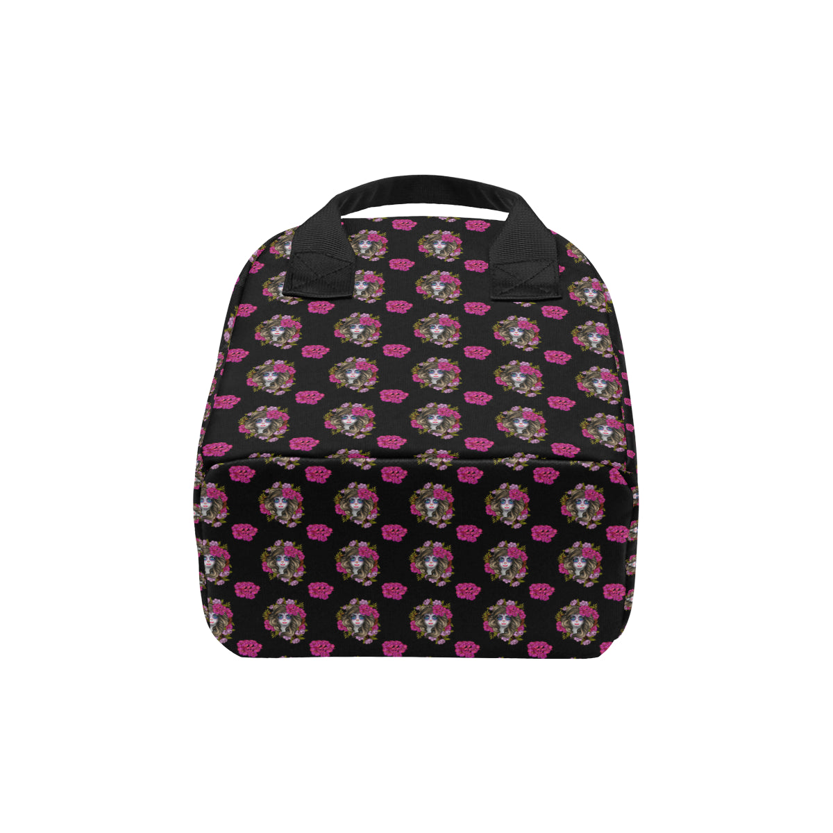Day of the Dead Makeup Girl Insulated Lunch Bag