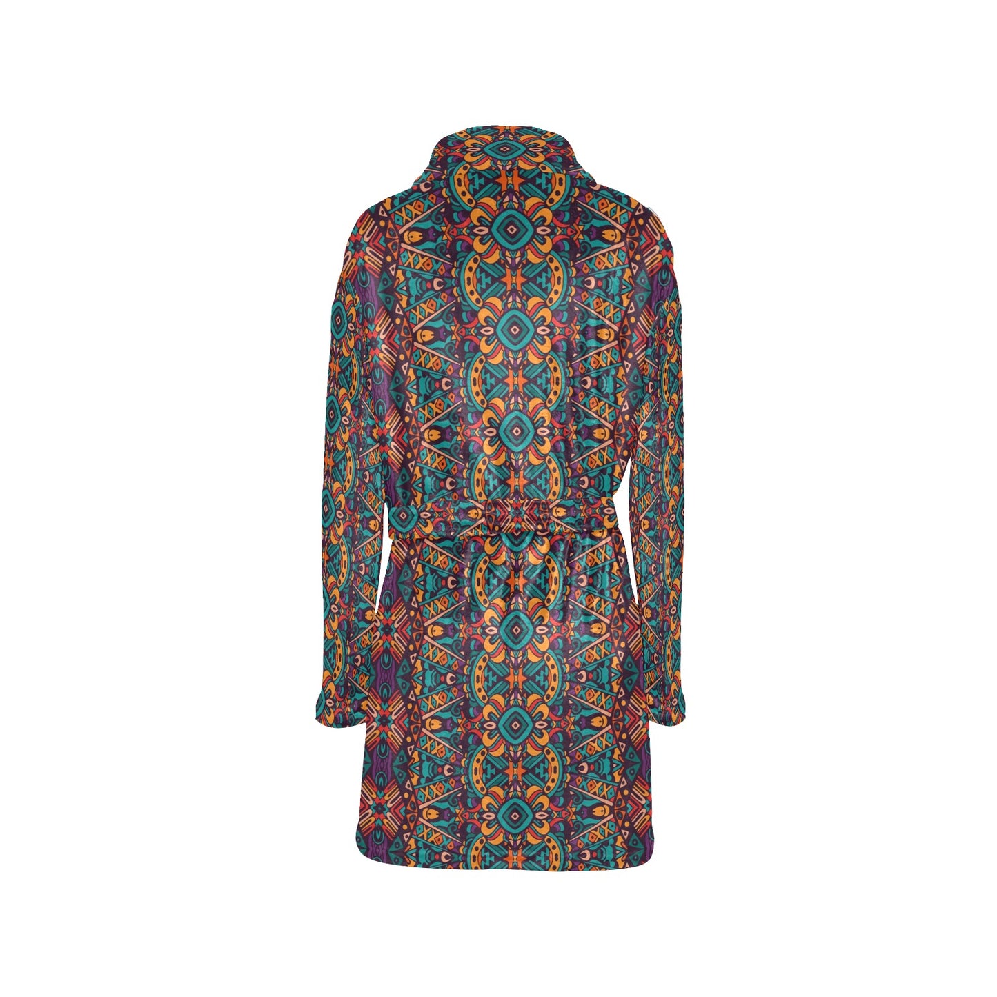 Ethnic Style Print Pattern Women's Fleece Robe