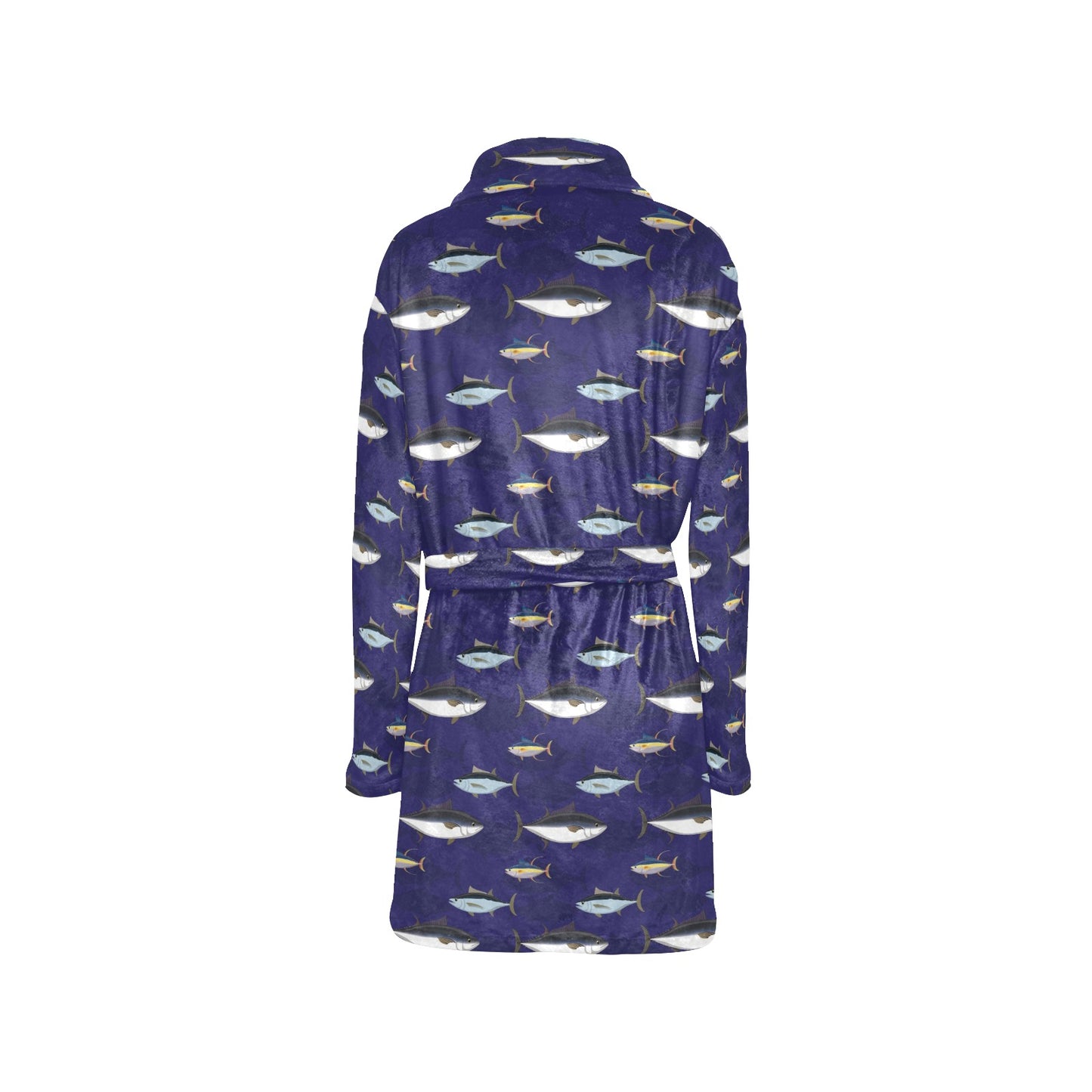 Tuna Fish Print Design LKS304 Women's Fleece Robe