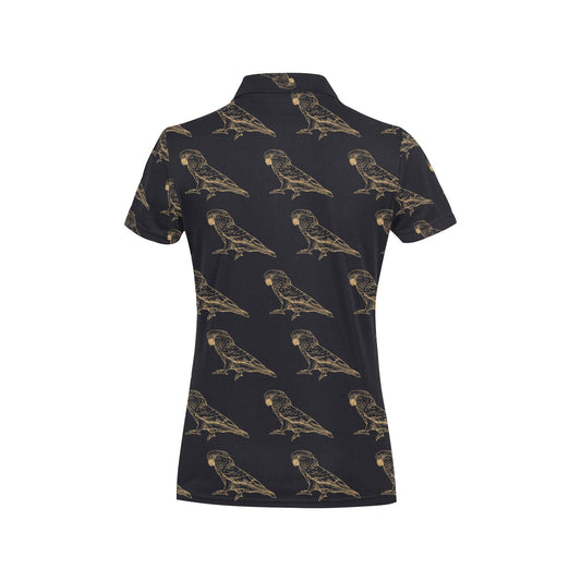 Parakeet Pattern Print Design A04 Women's Polo Shirt