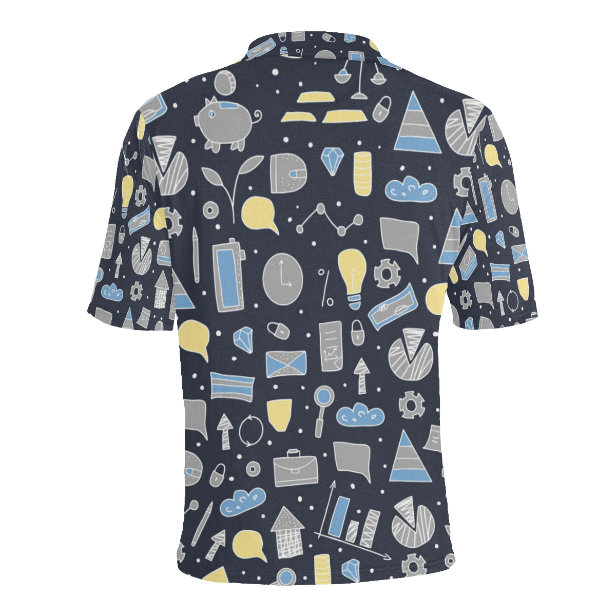 Accounting Financial Pattern Print Design 04 Men Polo Shirt