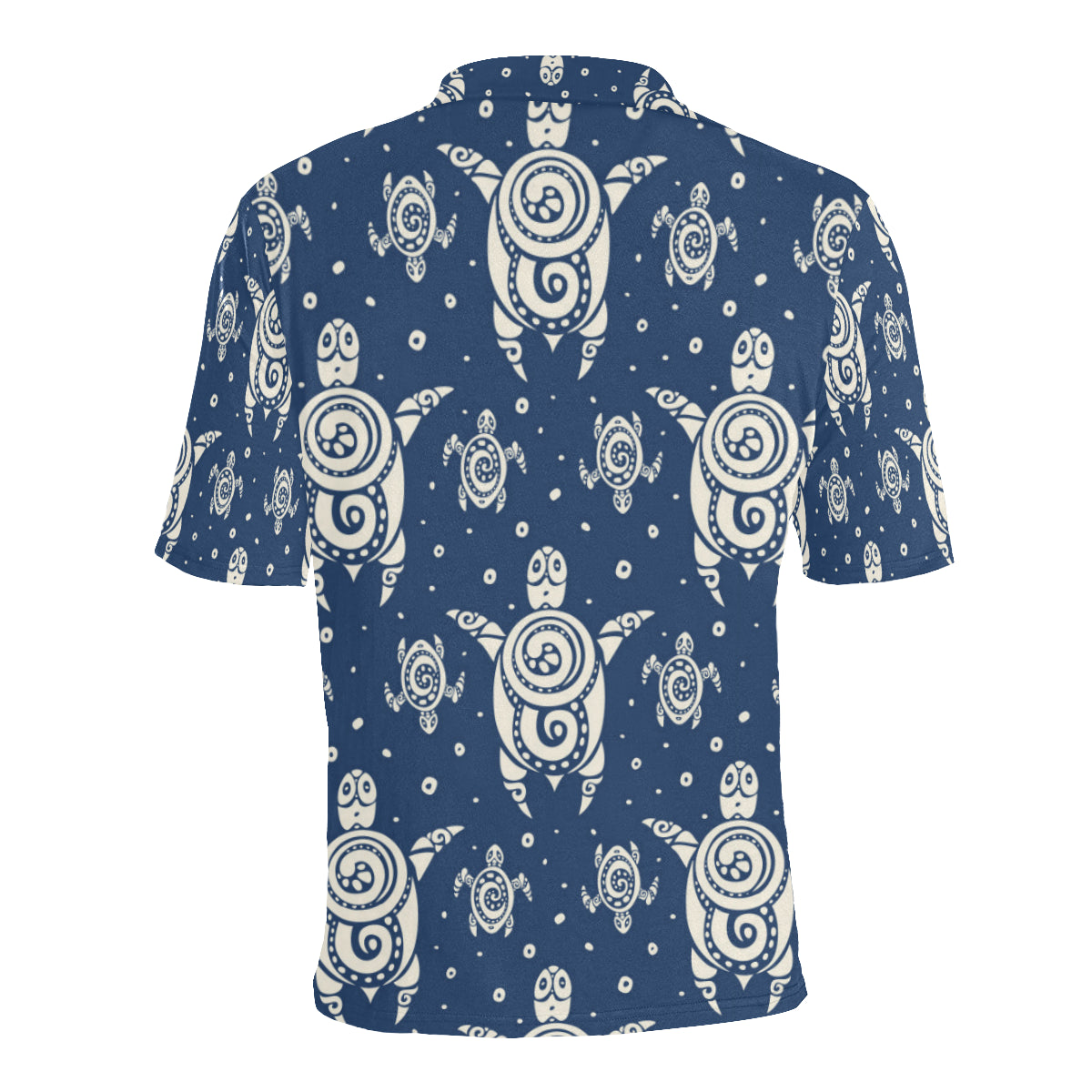 Sea Turtle Tribal Men Polo Shirt