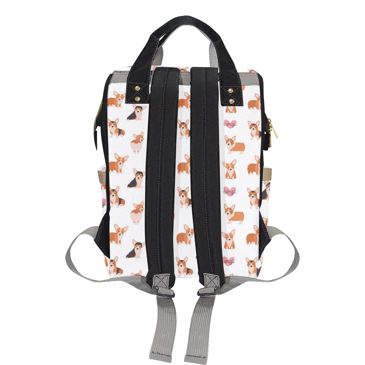 Cardigan Welsh Corgis Pattern Print Design 02 Diaper Bag Backpack