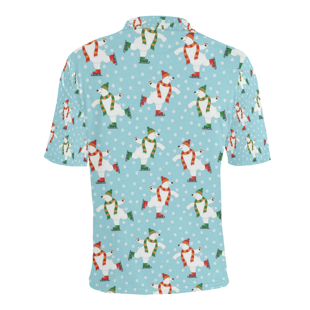 Polar Bear Pattern Print Design PB07 Men Polo Shirt