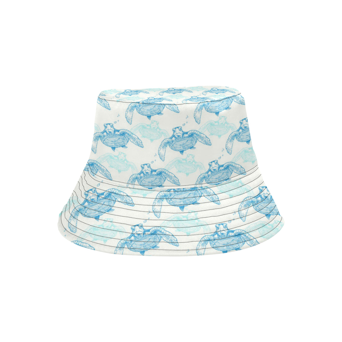 Sea Turtle Pattern Print Design T01 Unisex Bucket Hat