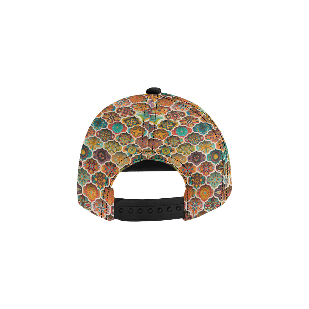 Mandala Mosaic Themed Design Print Snapback Cap
