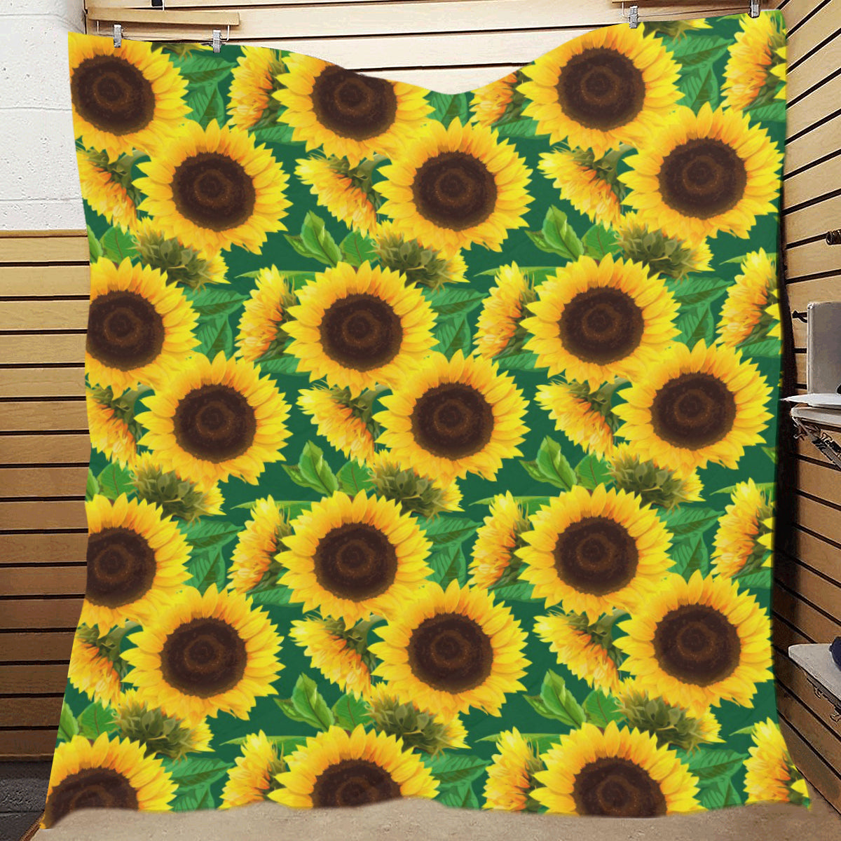 Sunflower Pattern Print Design SF02 Premium Quilt