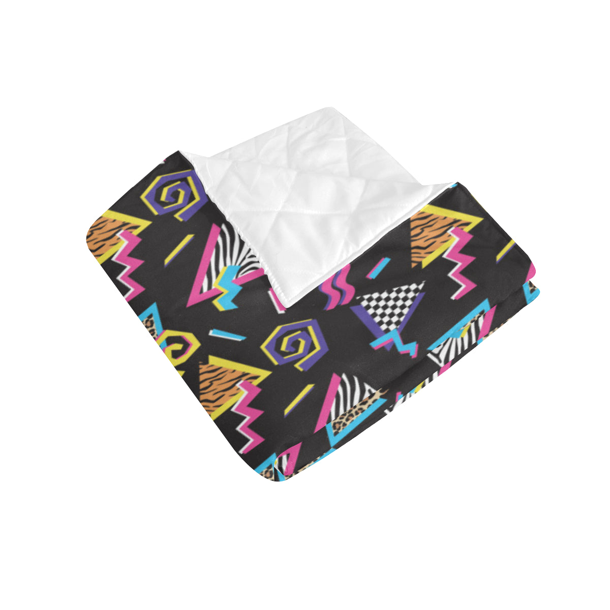 80s Pattern Print Design 3 Premium Quilt