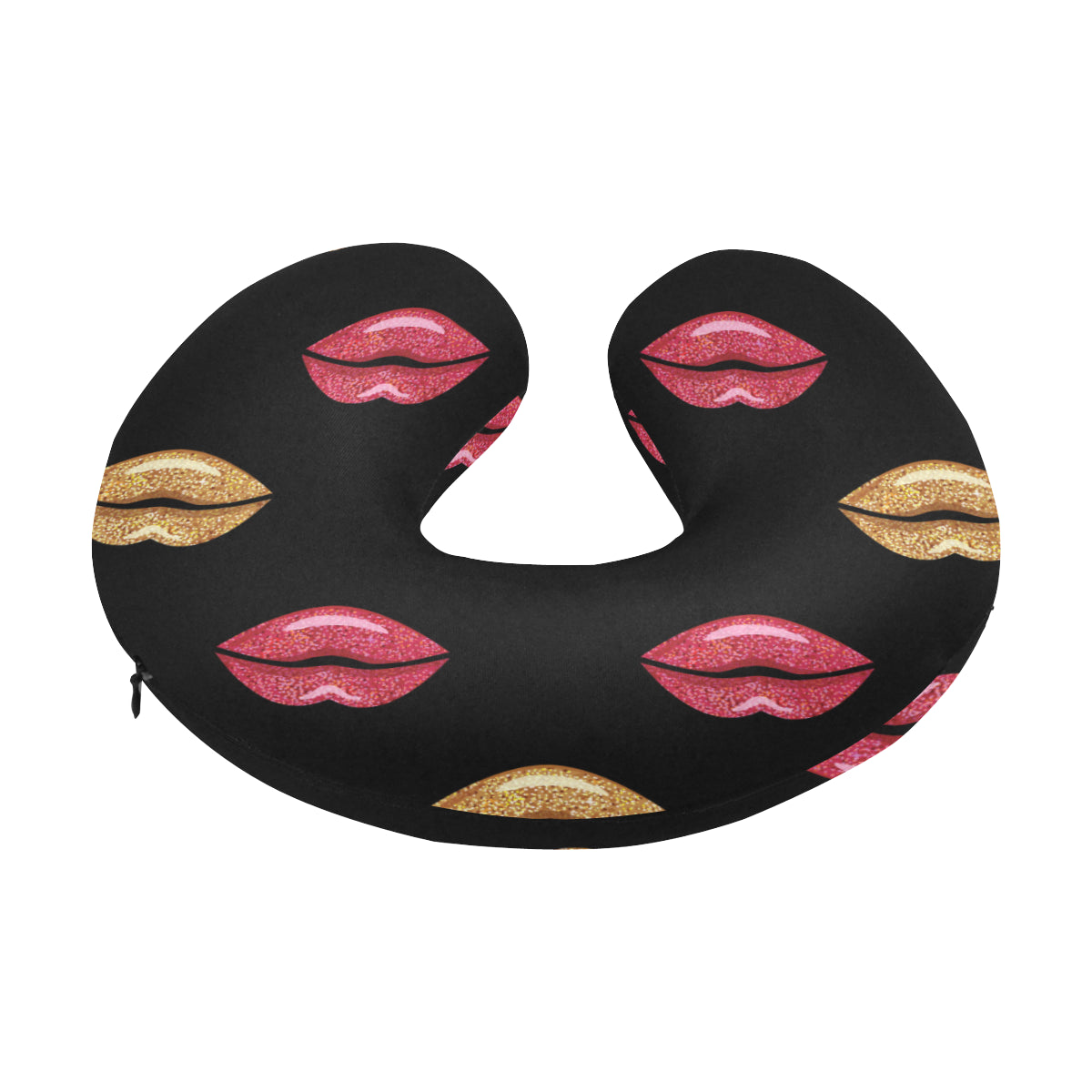 Lip Pattern Print Design 03 U-Shaped Travel Neck Pillow