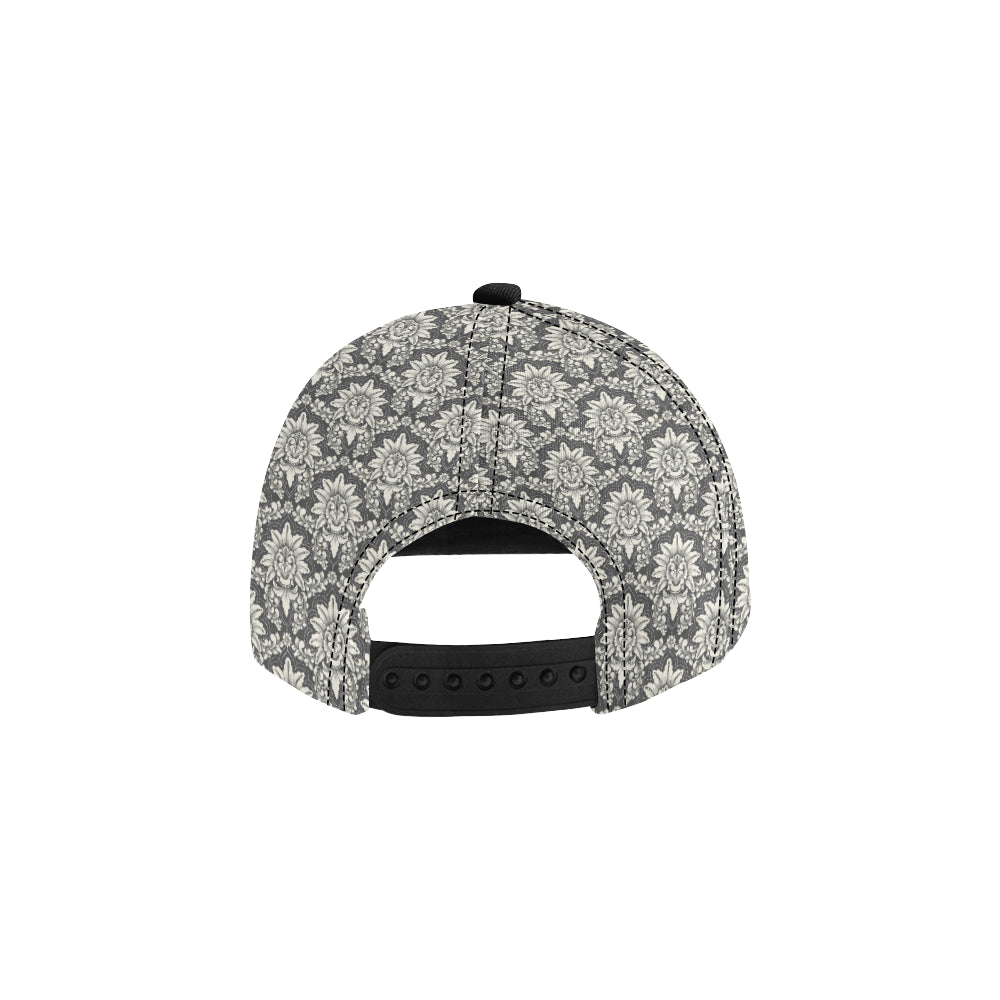 Damask Elegant Print Pattern Snapback Cap