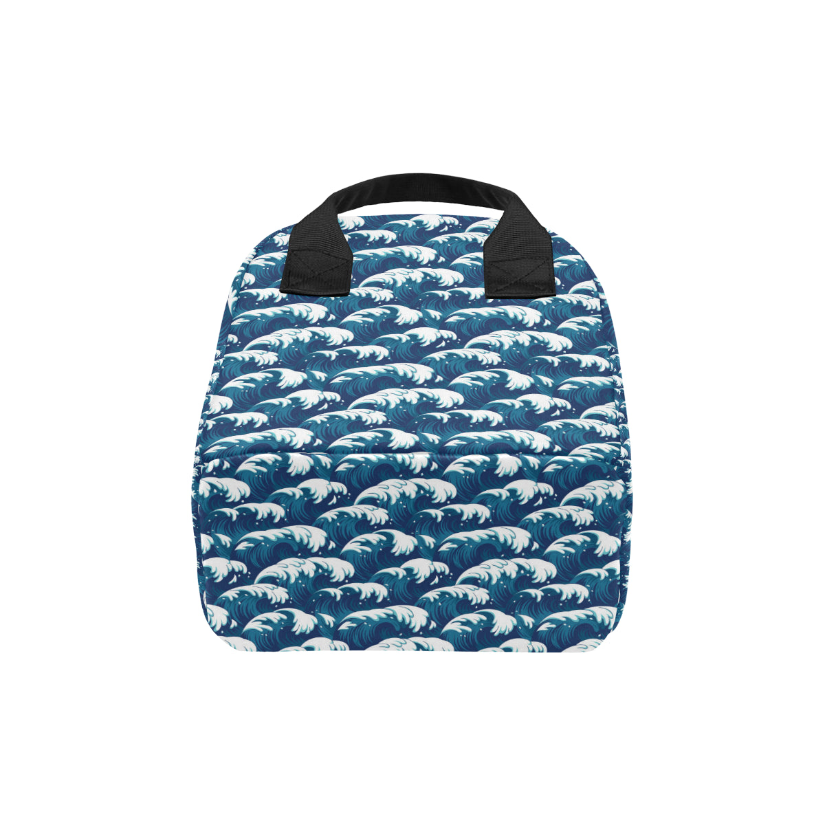 Ocean Wave Pattern Print Insulated Lunch Bag