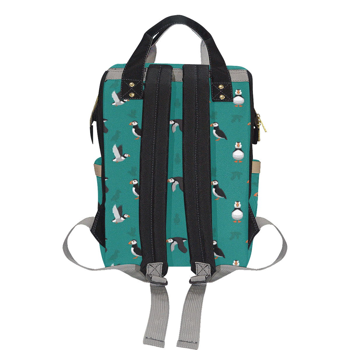 Puffin Pattern Print Design A02 Diaper Bag Backpack
