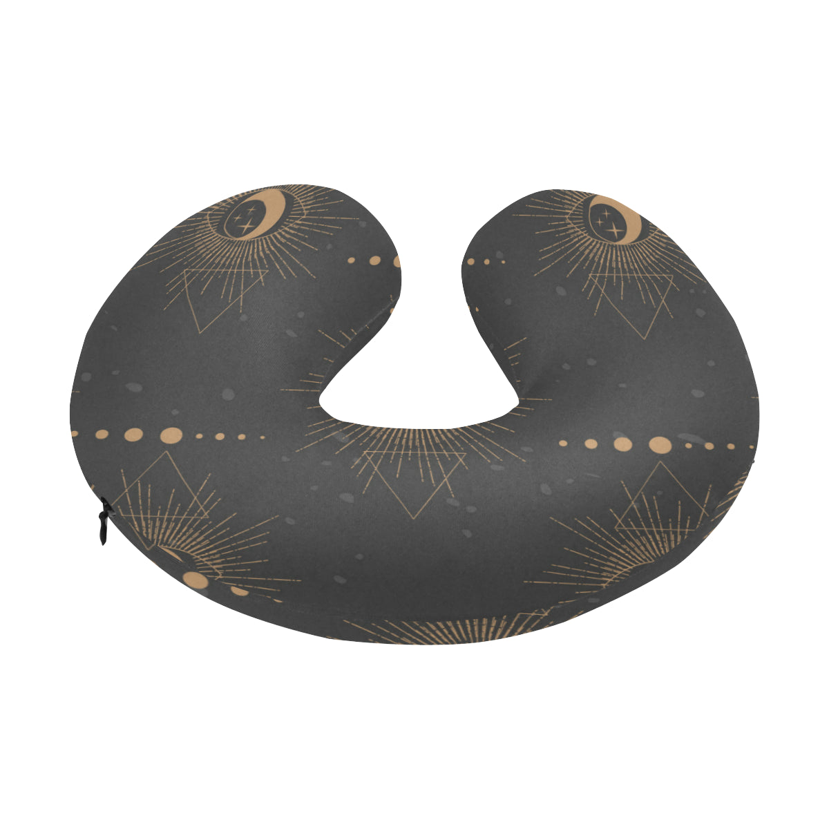 Moon Boho Pattern Print Design 02 U-Shaped Travel Neck Pillow