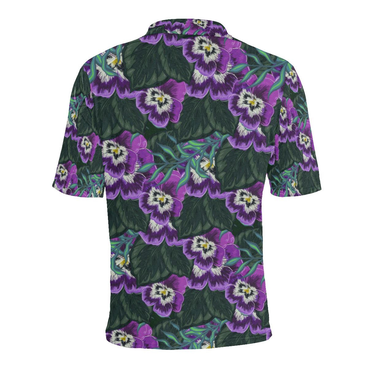 Pansy Pattern Print Design PS07 Men Polo Shirt