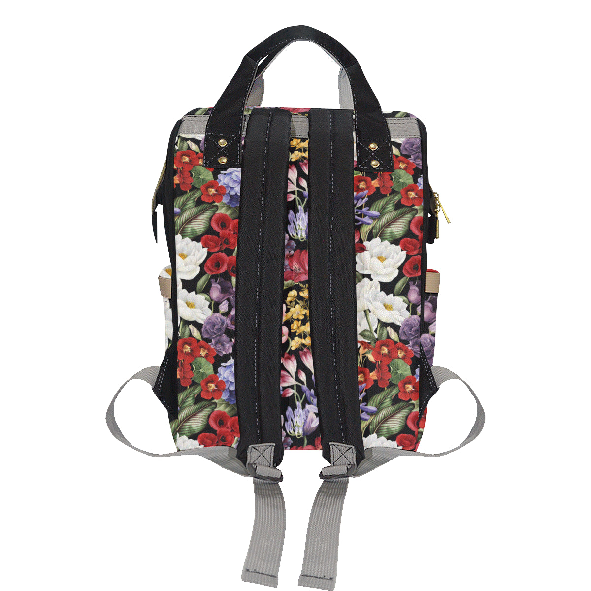 Summer Floral Pattern Print Design SF04 Diaper Bag Backpack