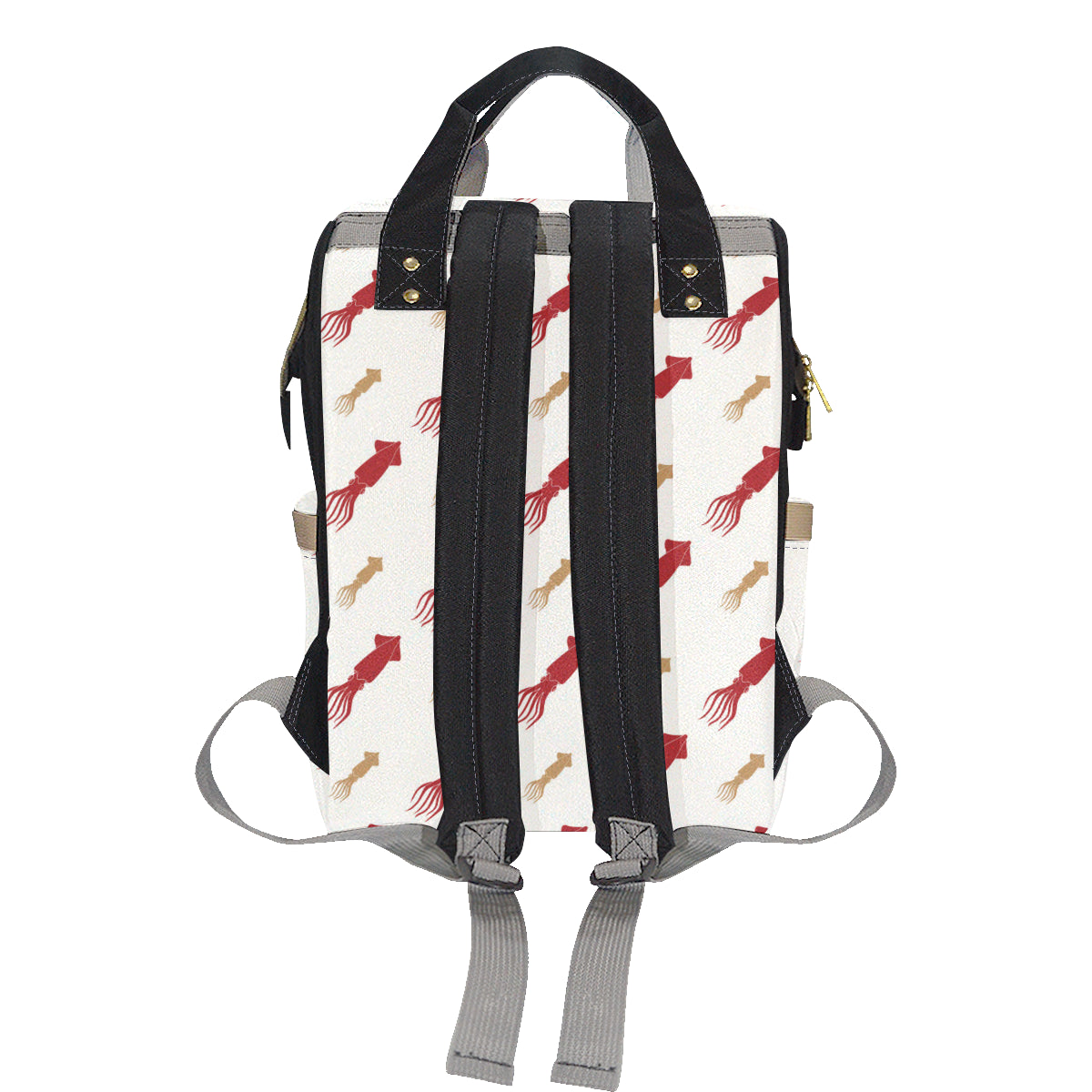 Giant Squid Pattern Print Design 01 Diaper Bag Backpack