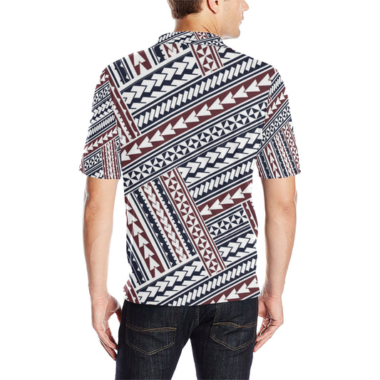 Polynesian Tribal line Men Polo Shirt