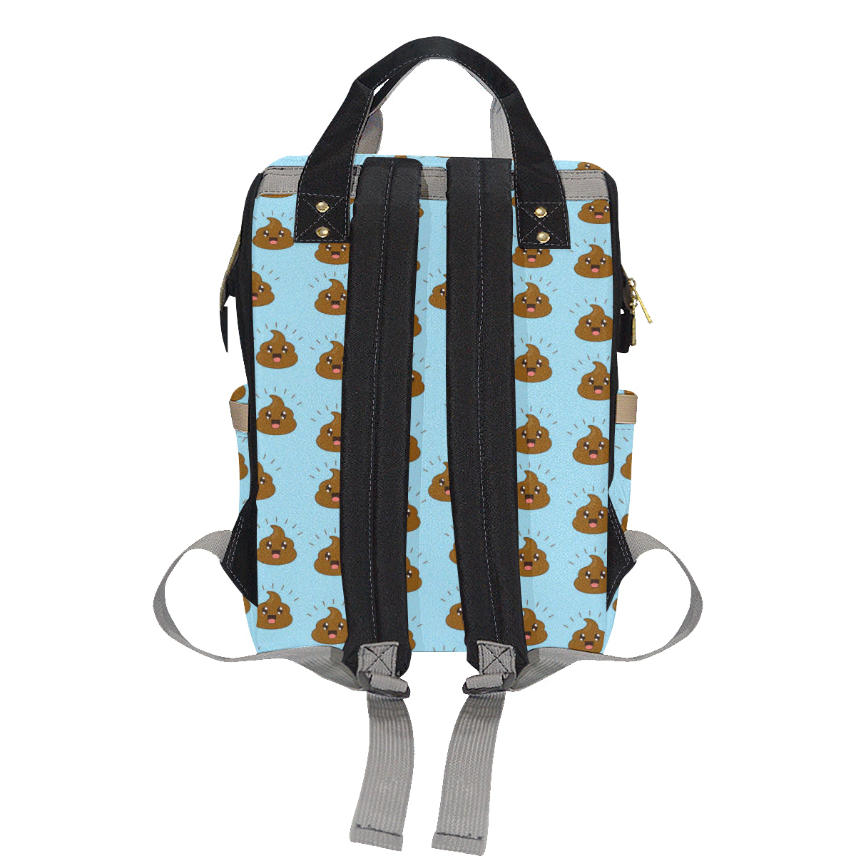 Poop Emoji Pattern Print Design A03 Diaper Bag Backpack