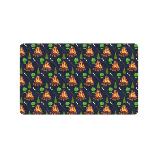 Camfire marshmallow Camping Design Print Rubber Doormat
