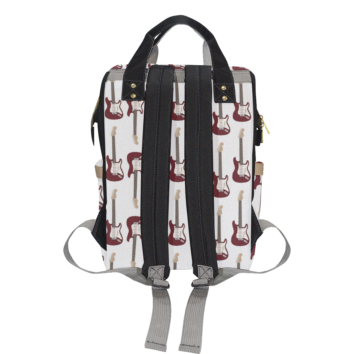 Bass Guitar Pattern Print Design 03 Diaper Bag Backpack