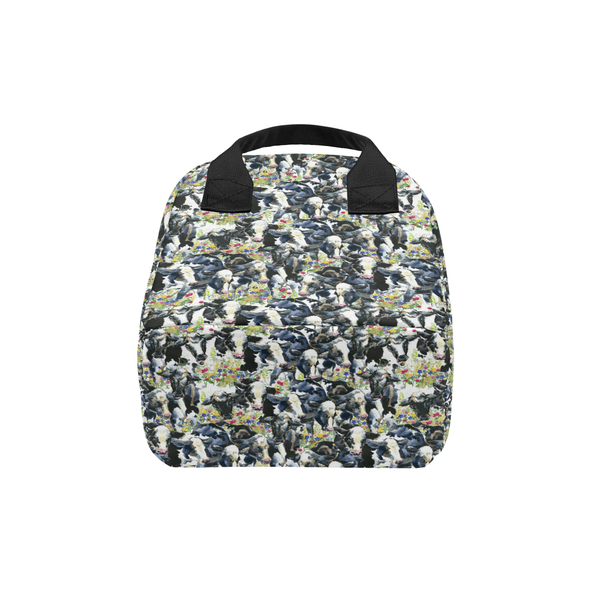 Cow Watercolor Print Pattern Insulated Lunch Bag