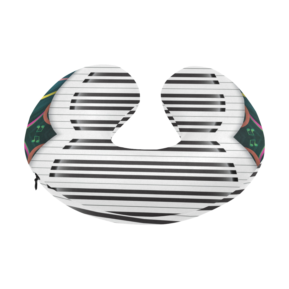Piano Pattern Print Design 01 U-Shaped Travel Neck Pillow