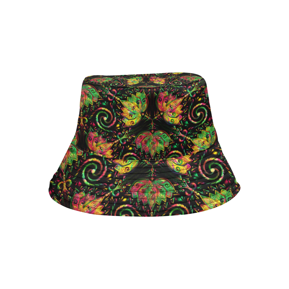lotus Boho Pattern Print Design LO09 Unisex Bucket Hat