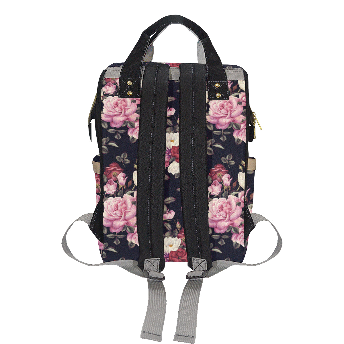 Rose Pattern Diaper Bag Backpack