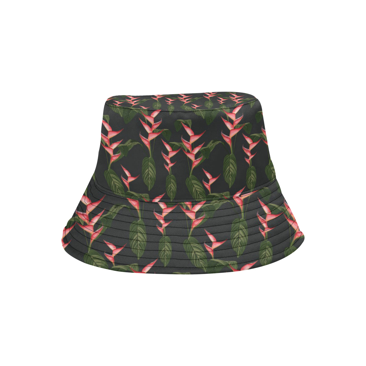 Heliconia Pattern Print Design HL07 Unisex Bucket Hat