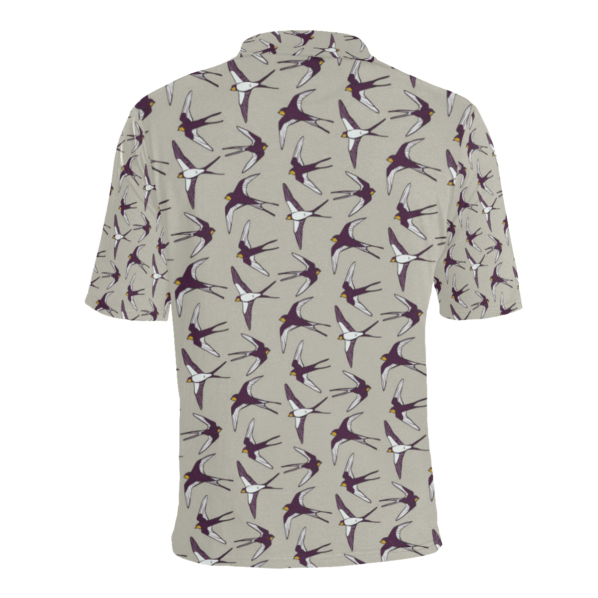 Swallow Bird Pattern Print Design 03 Men Polo Shirt