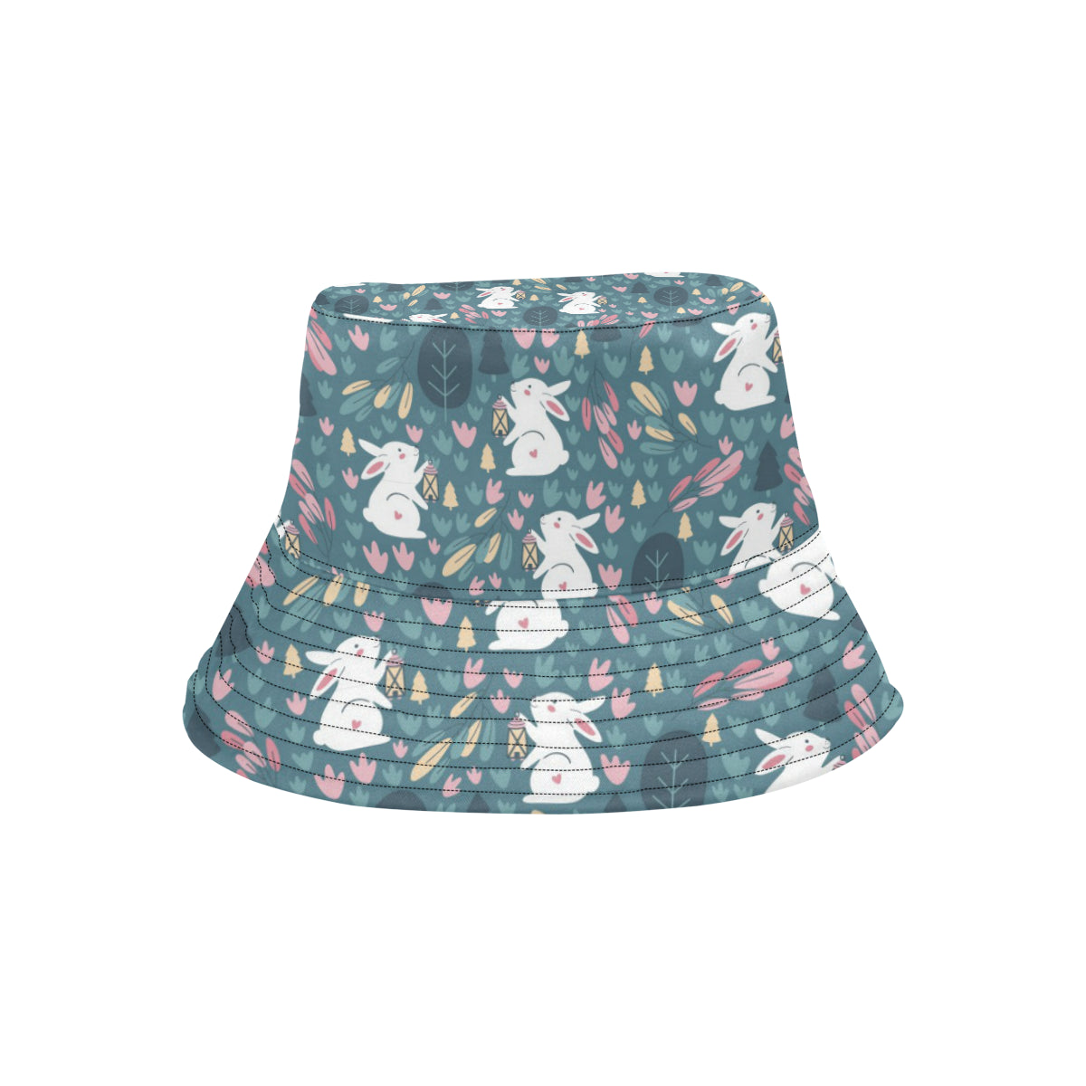 Rabbit Pattern Print Design RB013 Unisex Bucket Hat