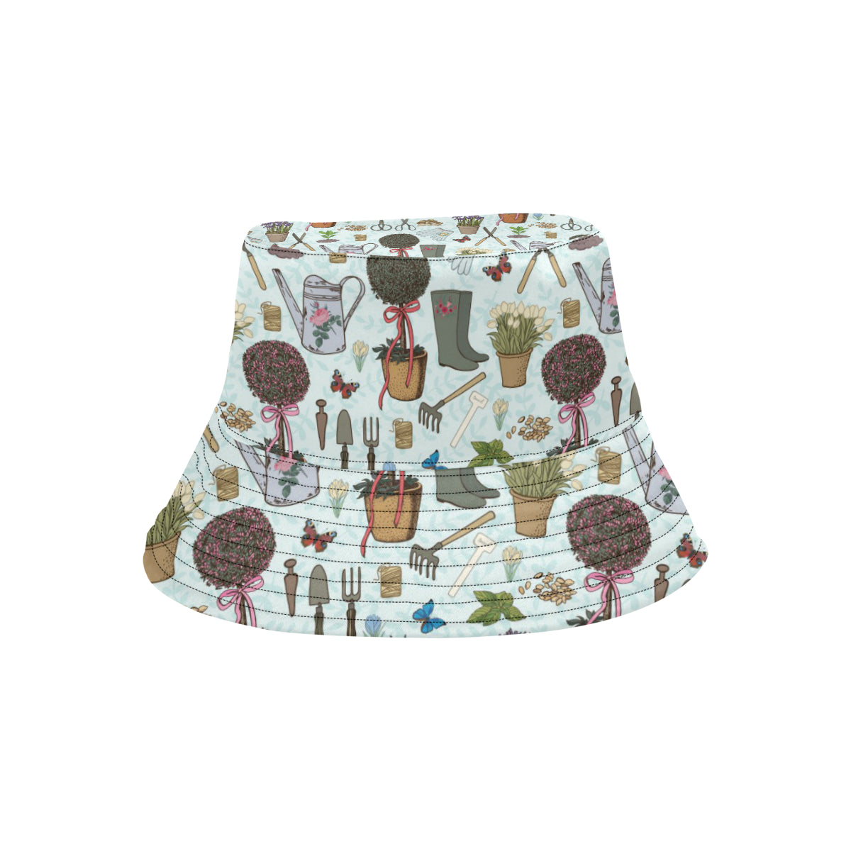 Gardening Pattern Print Design G01 Unisex Bucket Hat
