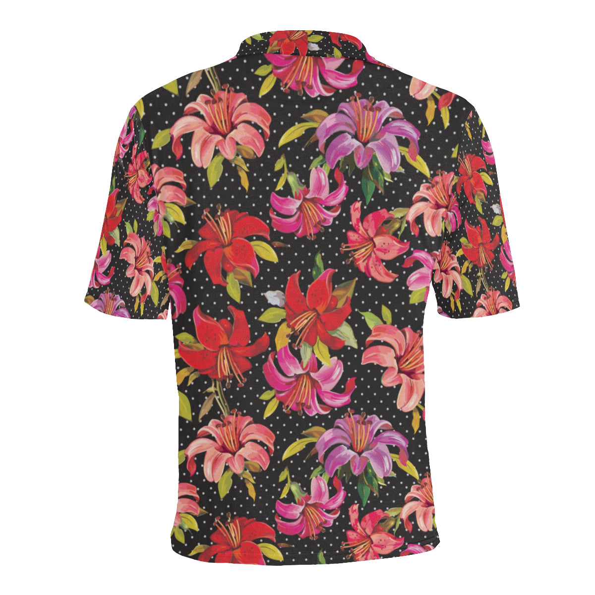 Lily Pattern Print Design LY012 Men Polo Shirt