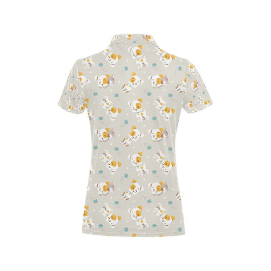 Russell Terriers Print Design LKS306 Women's Polo Shirt