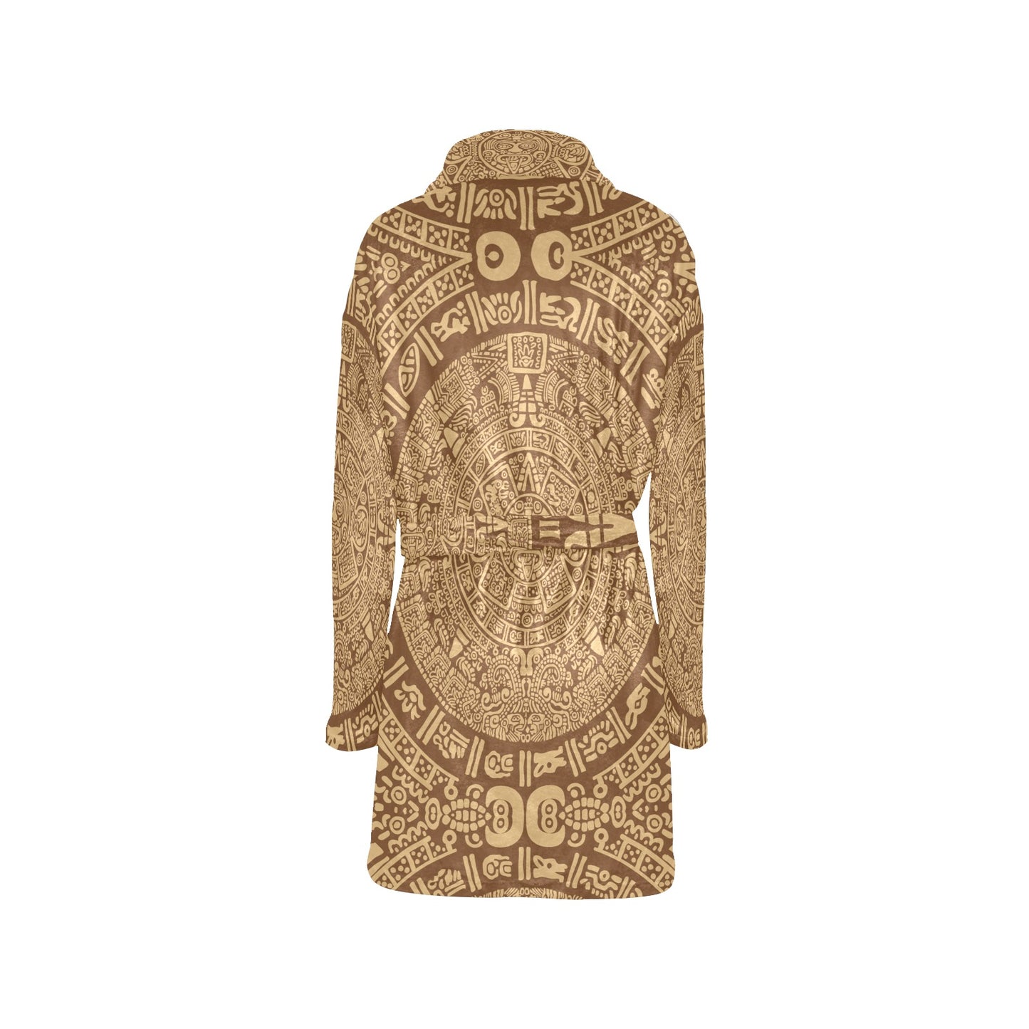 Mayan Pattern Print Design 01 Women's Fleece Robe