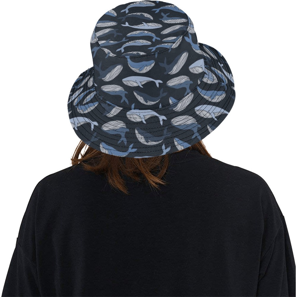 Whale Print Design LKS301 Unisex Bucket Hat