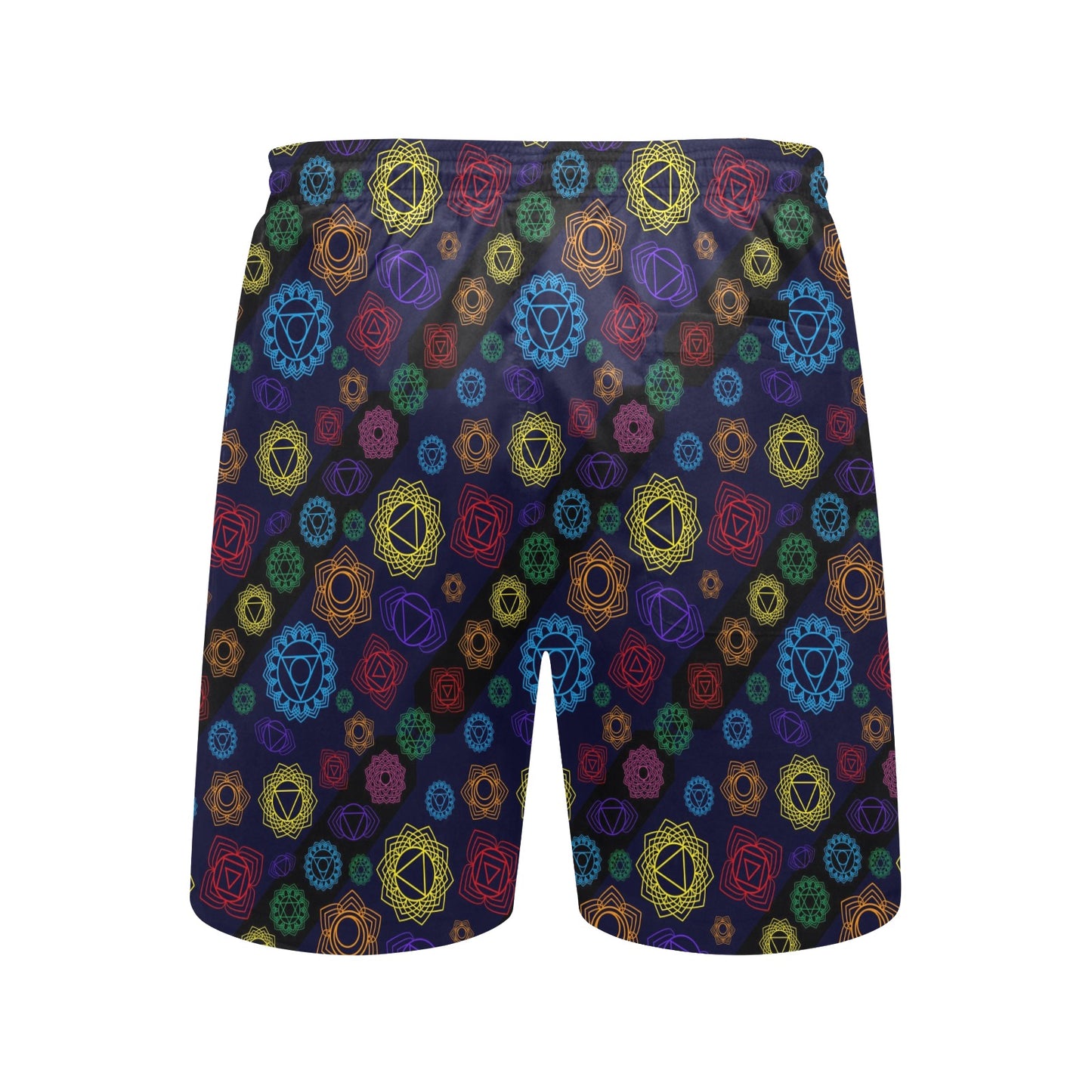 Chakra Colorful Print Pattern Men's Swim Trunks Beach Shorts