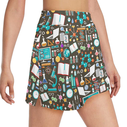 Science Print Design LKS303 17" Golf & Pickleball Skort with Pockets