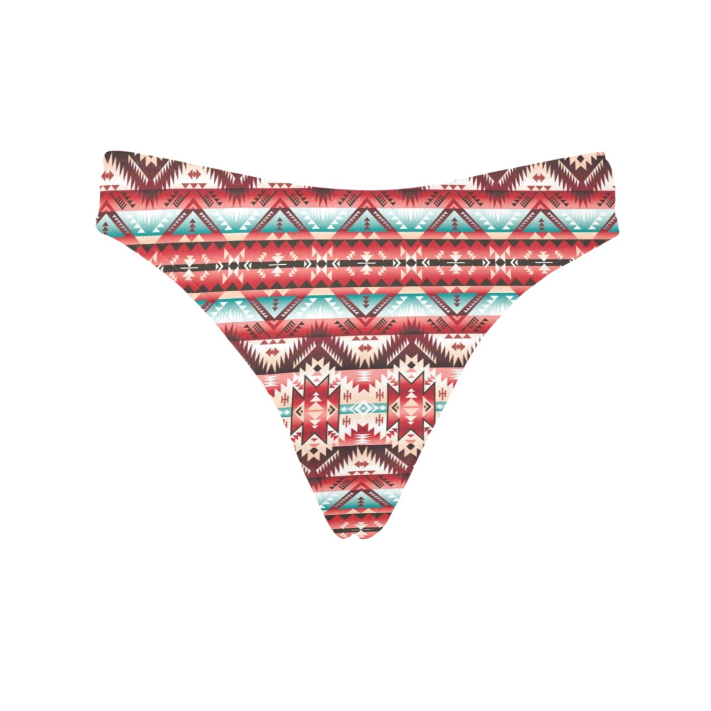 Aztec Western Style Print Pattern Women's Thongs