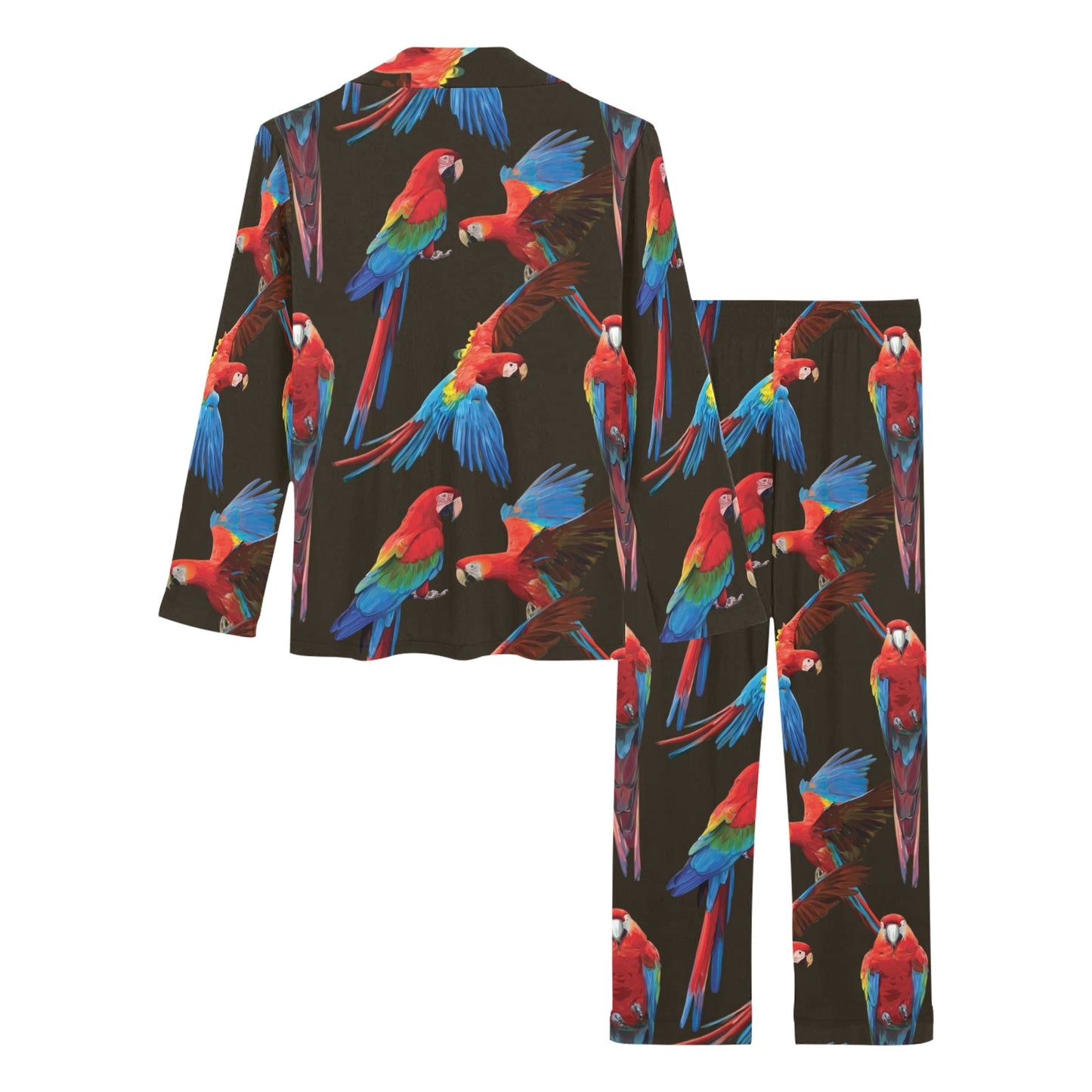 Macaw Pattern Print Design 04 Women's Long Pajama Set