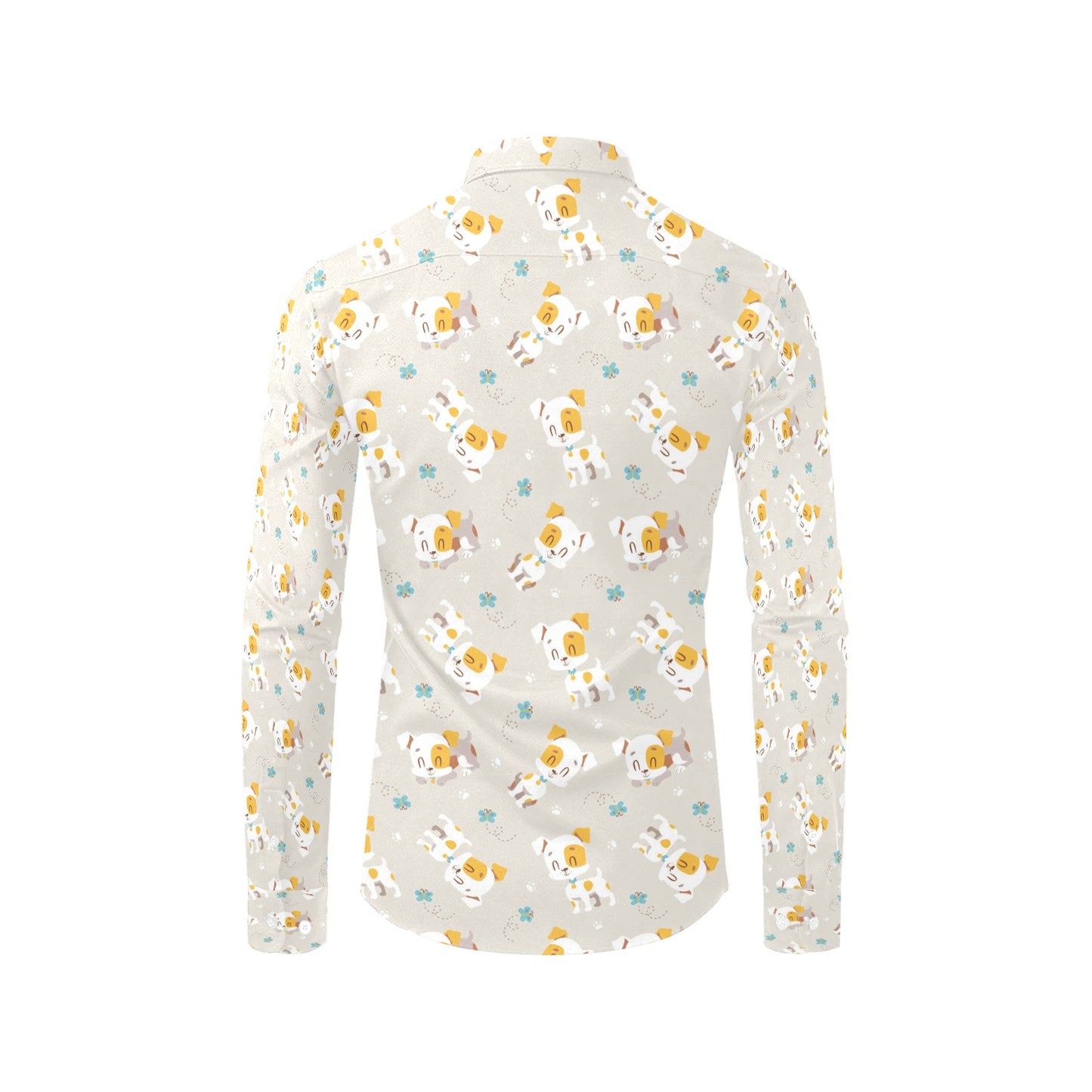 Russell Terriers Print Design LKS306 Men's Long Sleeve Dress Shirt